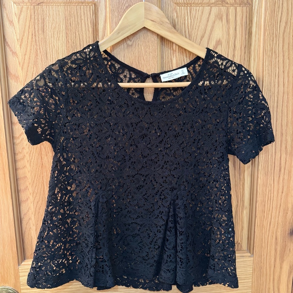 Abercrombie & Fitch Black Lace Blouse